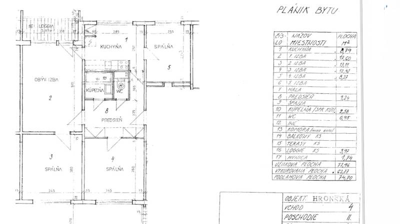 Sale Three bedroom apartment, Three bedroom apartment, Hronská, Bratis