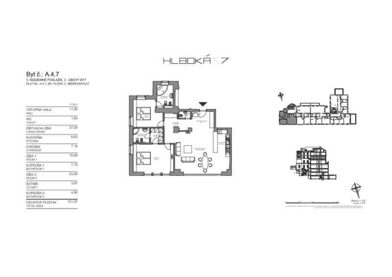 Rent Two bedroom apartment, Two bedroom apartment, Hlboká, Bratislava 