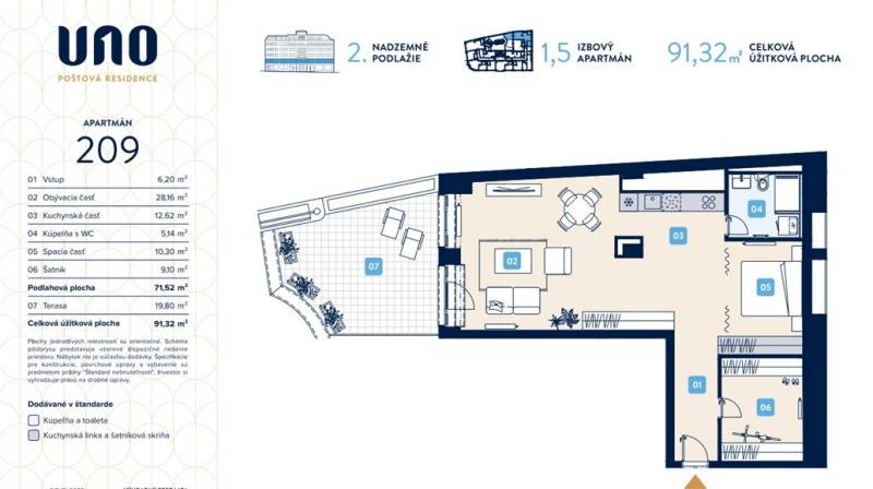 Rent One bedroom apartment, One bedroom apartment, Poštová, Bratislava
