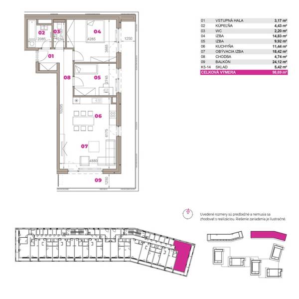 Sale Two bedroom apartment, Two bedroom apartment, Bratislava - Ružino