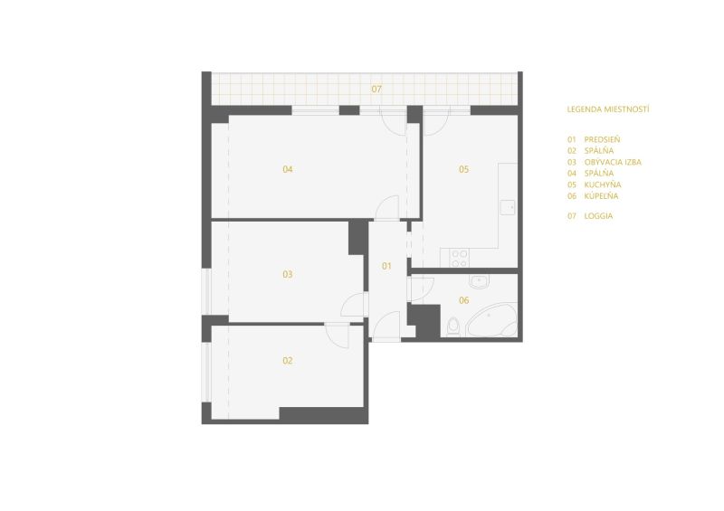 Sunny 3-Room Apartment with City Views in Bratislava