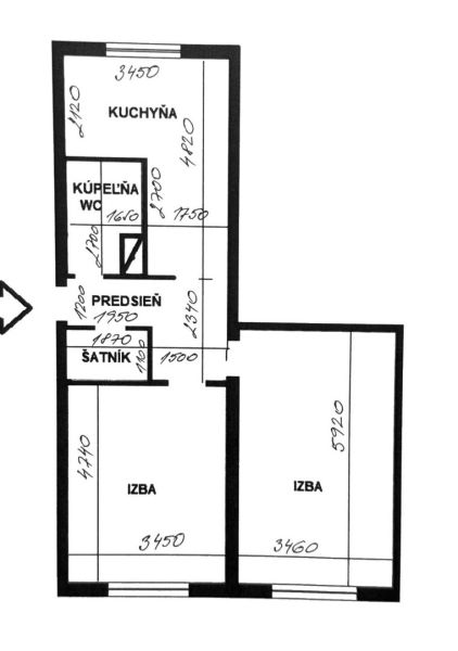 Spacious 2-Room Apartment in Ružinov with Great Potential
