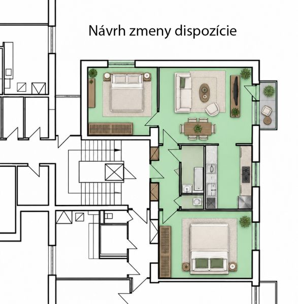 Sale Two bedroom apartment, Two bedroom apartment, Za hradbami, Pezino
