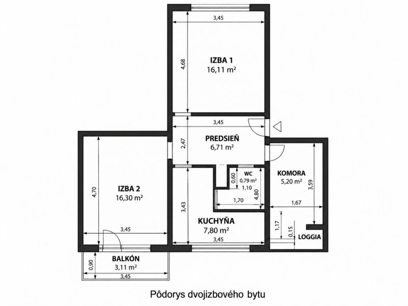 Sale One bedroom apartment, One bedroom apartment, Trieda Hradca Králo
