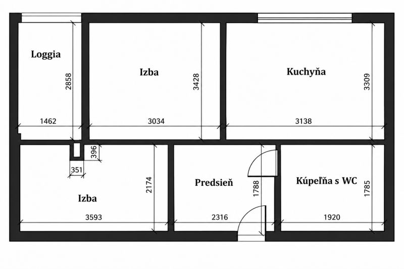 Sale One bedroom apartment, One bedroom apartment, Bajkalská, Bratisla